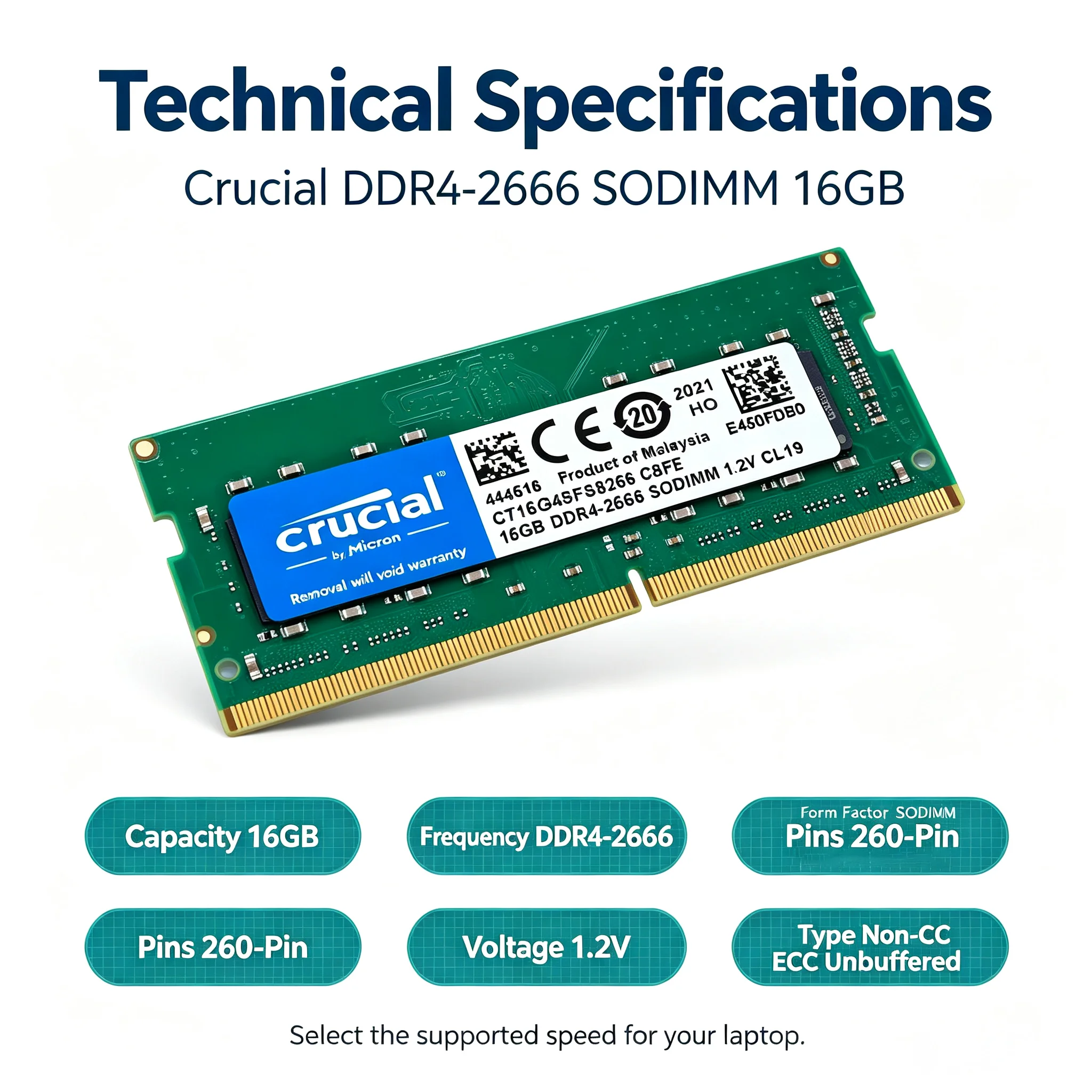 Crucial DDR4 Laptop RAM SODIMM - Khadas Vim4 8Gb ulasan dan harga